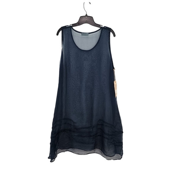 Homefrocks Women's 100% Silk Sleeveless Nipped Tunic Top - M - Picture 5 of 7